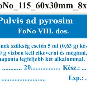 FoNo 115 Pulvis ad pyrosim 60x30mm (24db/ ív)