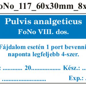 FoNo 117 Pulvis analgeticus 60x30mm (24db/ ív)