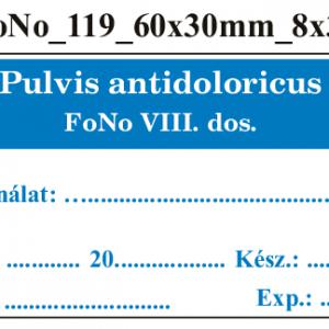 FoNo 119 Pulvis antidoloricus 60x30mm (24db/ ív)