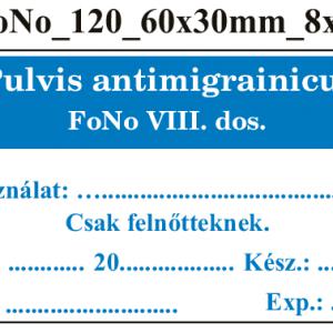 FoNo 120 Pulvis antimigrainicus 60x30mm (24db/ ív)
