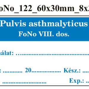 FoNo 122 Pulvis asthmalyticus 60x30mm (24db/ ív)