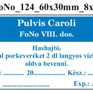 FoNo 124 Pulvis Caroli 60x30mm (24db/ ív)