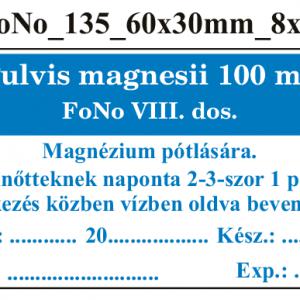 FoNo 135 Pulvis magnesii 100mg 60x30mm (24db/ ív)