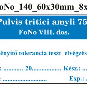 FoNo 140 Pulvis tritici amyli 75g 60x30mm (24db/ ív)