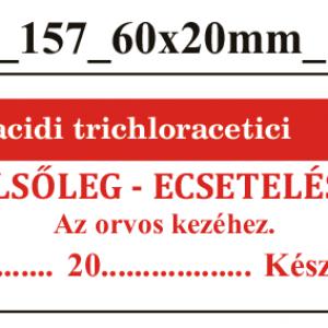 FoNo 157 Solutio acidi trichloracetici 60x20mm (36db/ ív)
