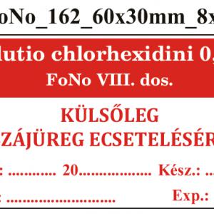 FoNo 162 Solutio chlorhexidini 0,2% 60x30mm (24db/ ív)
