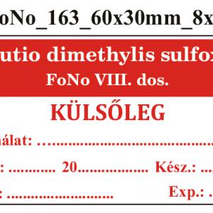FoNo 163 Solutio dimethylis sulfoxidi 60x30mm (24db/ ív)