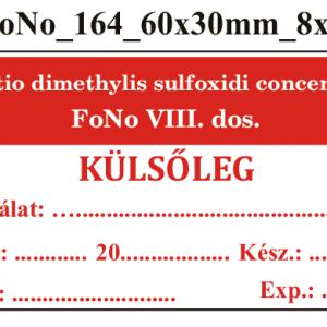 FoNo 164 Solutio dimethylis sulfoxidi concentrata 60x30mm (24db/ ív)
