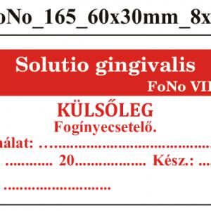 FoNo 165 Solutio gingivalis 60x30mm (24db/ ív)