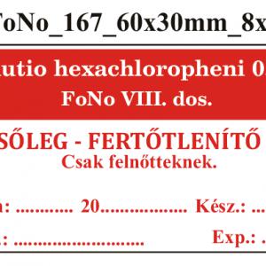 FoNo 167 Solutio hexachloropheni 0,5% 60x30mm (24db/ ív)