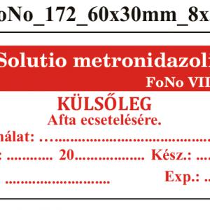 FoNo 172 Solutio metronidazoli 60x30mm (24db/ ív)
