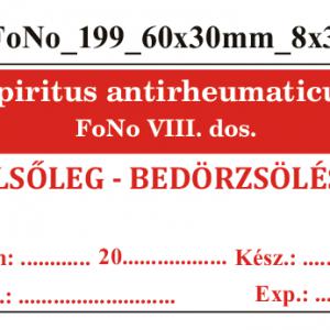 FoNo 199 Spiritus antirheumaticus 60x30mm (24db/ ív)