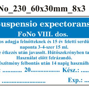 FoNo 230 Suspensio expectorans 60x30mm (24db/ ív)