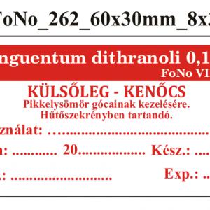 FoNo 262 Unguentum dthranoli 0,1% 60x30mm (24db/ ív)