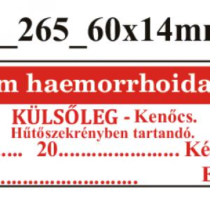 FoNo 265 Unguentum haemorrhoidale 60x14mm (51db/ ív)