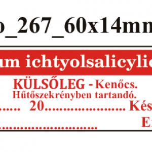 FoNo 267 Unguentum ichtyolsalicylicum 60x14mm (51db/ ív)