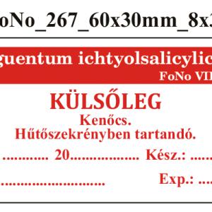 FoNo 267 Unguentum ichtyolsalicylicum 60x30mm (24db/ ív)