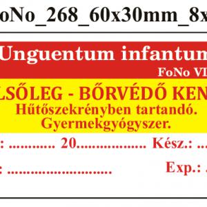 FoNo 268 Unguentum infantum 60x30mm (24db/ ív)