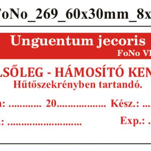 FoNo 269 Unguentum jecoris 60x30mm (24db/ ív)