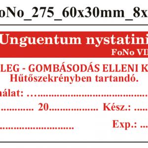 FoNo 275 Unguentum nystatini 60x30mm (24db/ ív)