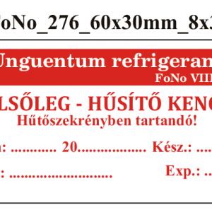 FoNo 276 Unguentum refrigerans 60x30mm (24db/ ív)