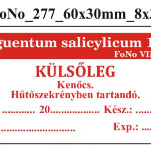 FoNo 277 Unguentum salicylicum 1% 60x30mm (24db/ ív) másolata