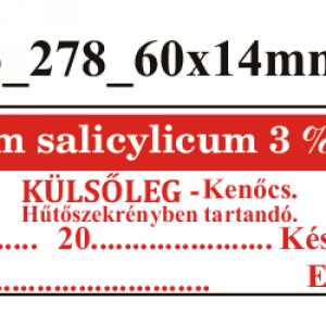 FoNo 278 Unguentum salicylicum 3% 60x14mm (51db/ ív)