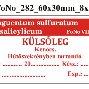FoNo 282 Unguentum sulfuratum et salicylicum 60x30mm (24db/ ív)