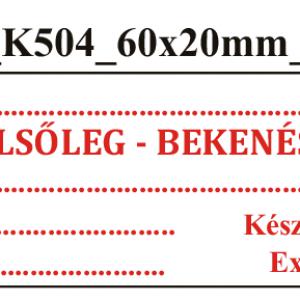 Uni K504 Külsőleg-Bekenésre 60x20mm (36db/ ív)