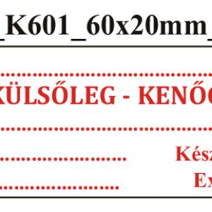 Uni K601 Külsőleg-Kenőcs 60x20mm (36db/ ív)